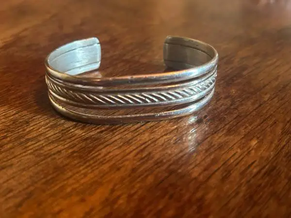 Silver cuff bracelet