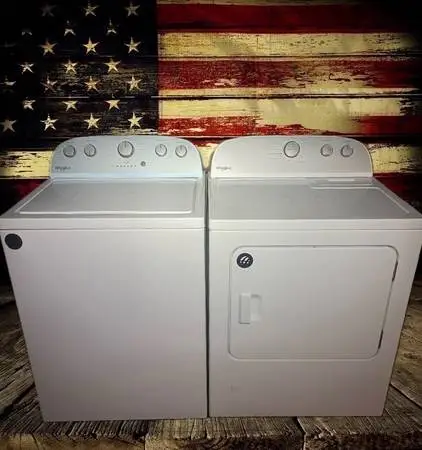 Whirlpool Washer and Electric dryer. Both work great. Free delivery