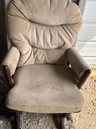 Padded rocking chair