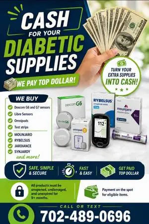 ** Need money? Well buy your unused diabetic supplies **