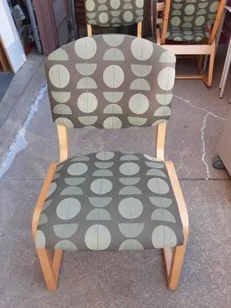 Solid Wooden Frame Office Chair --able to rock a little- 2 available