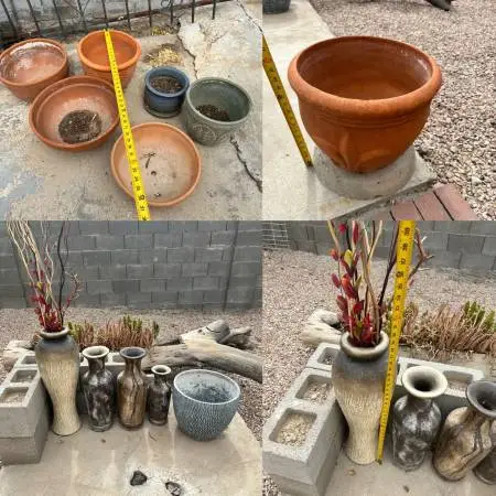 12 Pottery Planter Pots and Vases