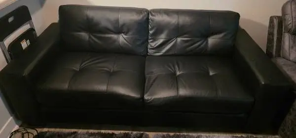 Faux Leather Sofa