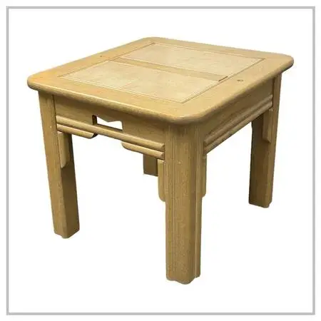 Southwestern Tile Inlay Wood End Table