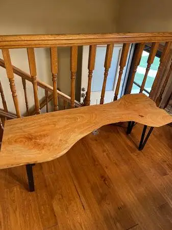 LIVE EDGE WOOD COFFEE TABLE 51 Inches by 19 inches