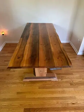 Large Live Edge Table 84x36x30 with bench seats