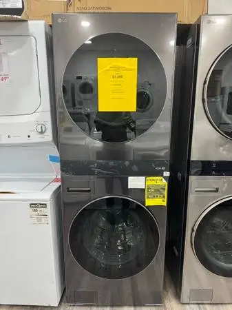 LG 27”W Openbox Frontload 4.5 cu.ft Washer & 7.4 cu.ft Stack Tower