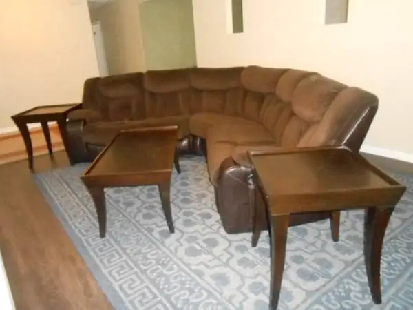Complete furniture set 3 TABLES & Sectional Sofa Couch, 2 recliners