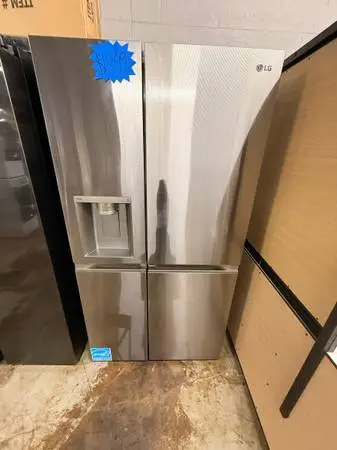Open Box Gray LG Refrigerator