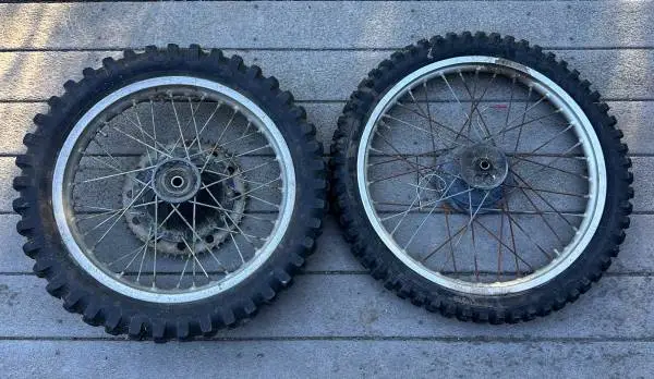 Vintage Motorcycle Dirt Bike Wheel set