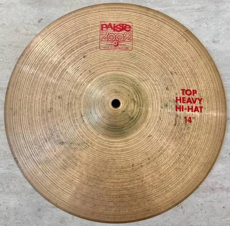 CRACKED! Paiste 2002 14 Heavy Hi Hat Cymbal CRACKED! top only