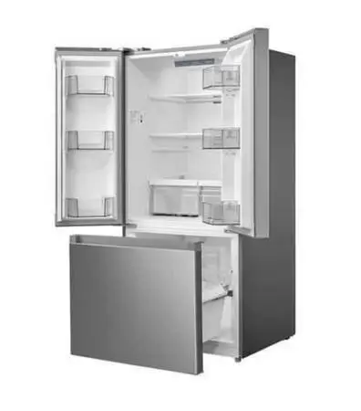 APARTMENT SIZE STAINLESS STEEL FRIDGE FRENCH DOOR