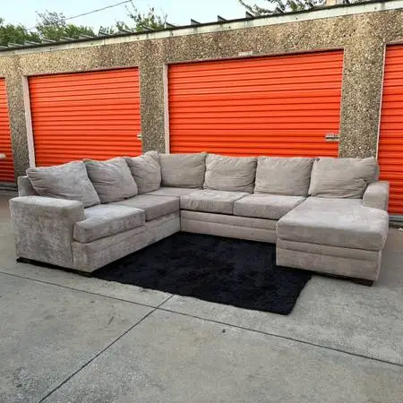 Beige U-Shaped Sectional Couch -FREE DELIVERY!
