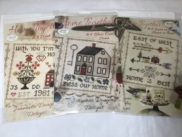 Jeannette Douglas Designs Cross Stitch Charts #3/#4/#5 Home Together