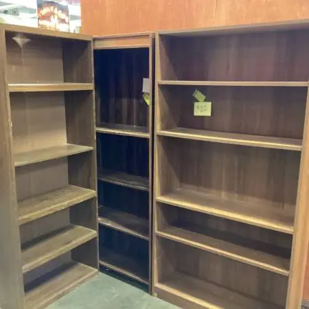 Bookcases ---some cheap + one free - DOWNSIZING!!!