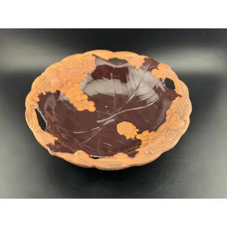 Claire Burke Hand Painted 8.5 Pottery Footed Bowl