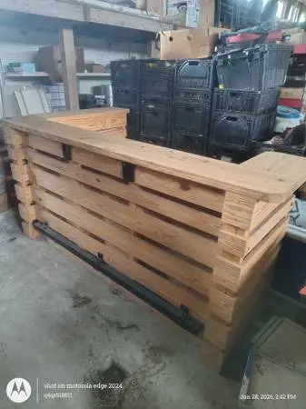 Yard Sale: All-Wood Serving Bar Checkout Stand – Good Condition – OBO
