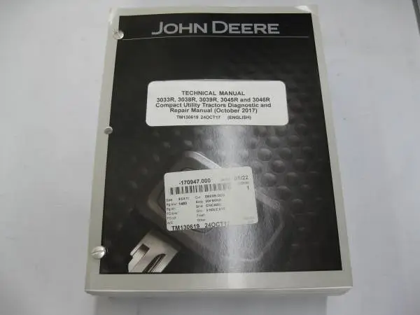 John Deere Tractor Factory Service Manual PRICE REDUCED!