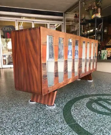 Mirrored Front Credenza Sideboard Console 82-1/2 Wide