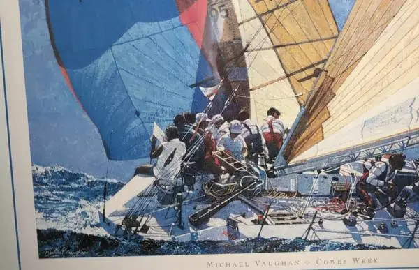 Cowes Week by Michael Vaughan, framed signed print