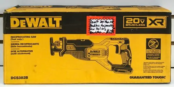 Dewalt 20V Max XR Brushless Reciprocating Saw Tool Only Brand New  q