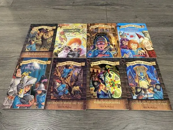 DRAGON SLAYERS ACADEMY  by Kate McMullan 8 PAPERBACK BOOKS