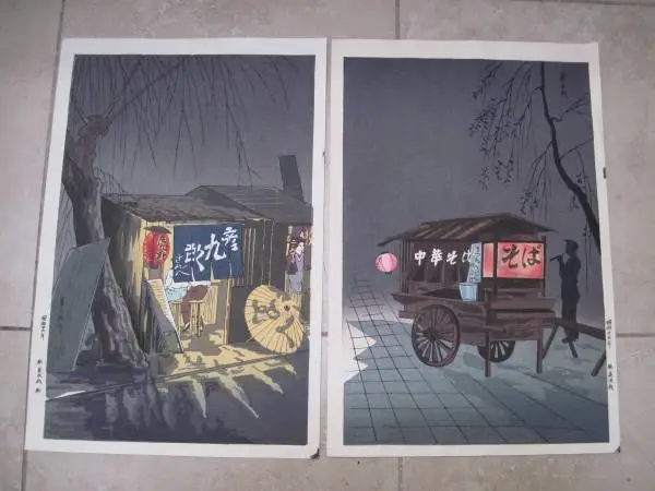 Two Vintage Japanese Woodblock Prints
