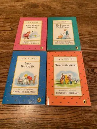 THE WINNIE-THE-POOH LIBRARY by A. A. Milne ~ 4 Paperback Books
