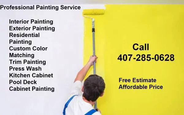 🎨WOW Painter walls .50 cents per sq feet / $150 per room