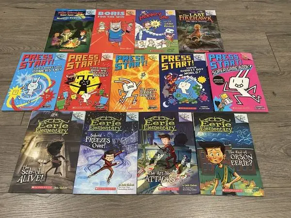 BRANCHES Scholastic Paperback Books 13 ASSORTED BOOKS ~ PRESS START
