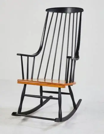 Vintage mid midcentury rocking chair designed by Lena Larsson 1958.