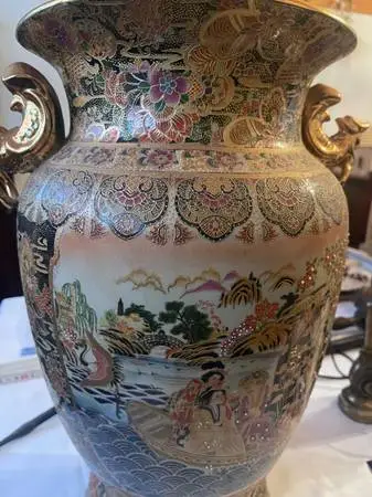 Japanese Hand Painted Porcelain Vase