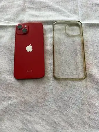 iPhone 14 Unlocked Red with Phone Cover