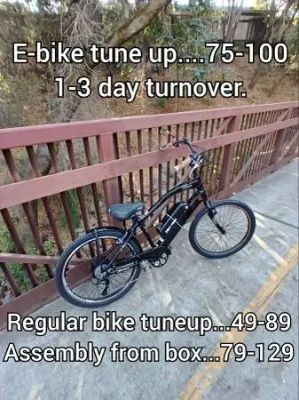 E-bike tune ups and repair.