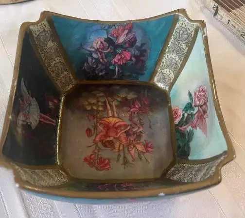 Vintage Burslam Fantasia Fairy Bowl: Gold Trim Reproduction