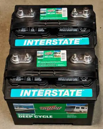 2 Interstate Deep cycle batteries 12v grp24 camper RV Marine Solar