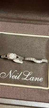Neil Lane Diamond Engagement Wedding Ring 14K White Gold