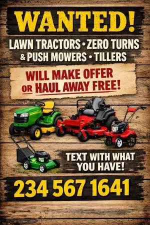 Lawn tractors,zeroturns and small equipment