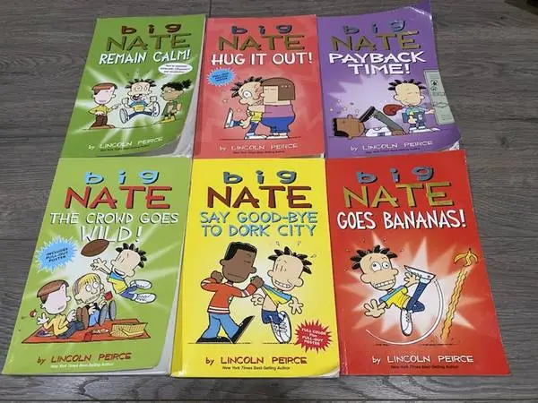 BIG NATE 6 GRAPHIC NOVELS / PAPERBACK BOOKS By LINCOLN PEIRCE