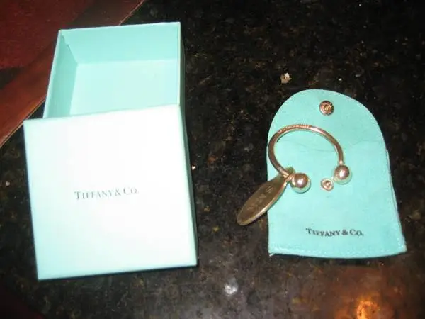 TIFFANY & CO. Sterling Silver Logo Keychain