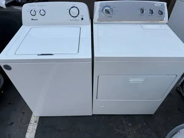 set HE heavy duty washer and gas dryer