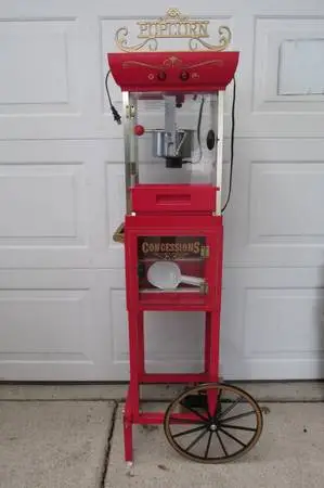 Nostalgia Electrics red Popcorn Maker Cart