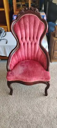Victorian style parlor chair
