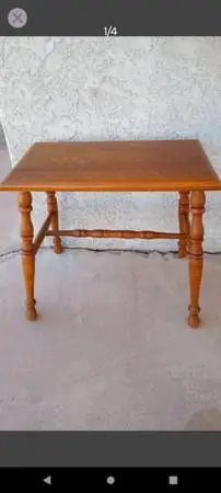 Vintage 1940s Solid Wood Stool