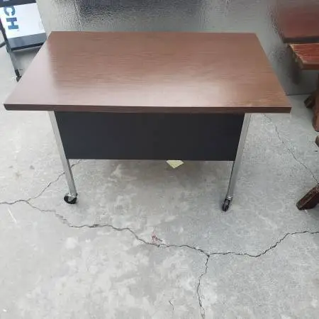 Vintage 70s industrial  rolling desk/ Work station W40 x H27 D 26.