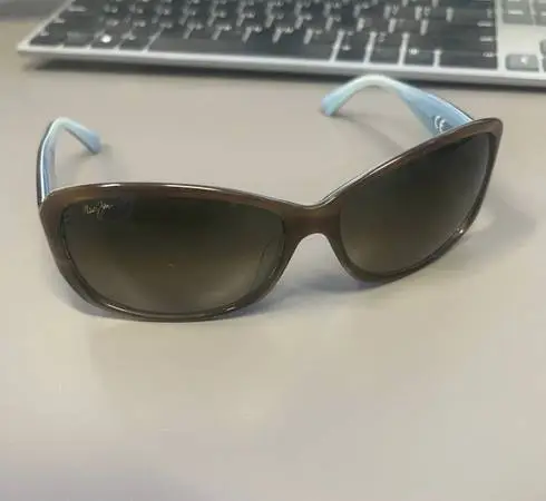 Maui Jim Nalani MJ295-03T Sunglasses - Tortoise with White and Blue Fr