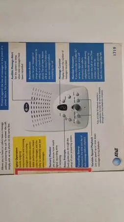 The AT&T 1719 is a stand-alone digital answering machine  📞