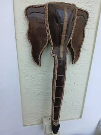 LARGE WOOD ELEPHANT WALL HANGING