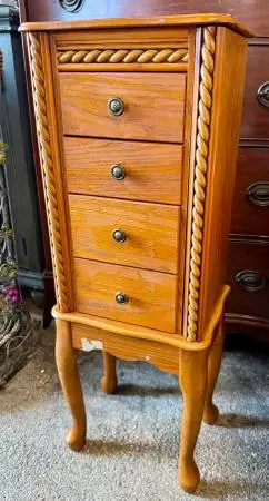 Oak Jewelry Armoire