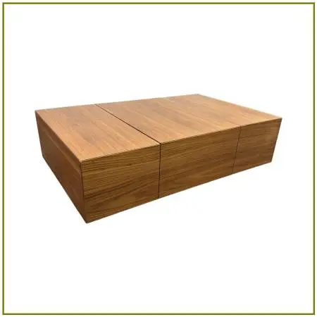 Vig Furniture Modrest Leslie Modern Walnut Coffee Table